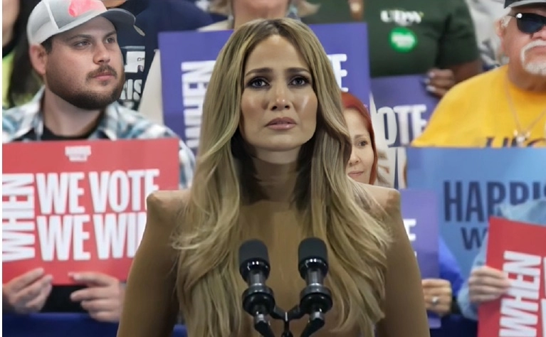 Jennifer Lopez se pojavila na skupu Harris, spominjala Trumpa i jedva susprezala suze